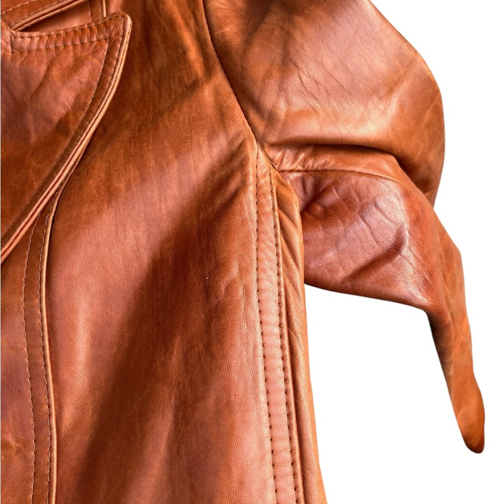 Sheep Mate’s Leather Jacket Vintage 70s Disco retro - Picture 9 of 14